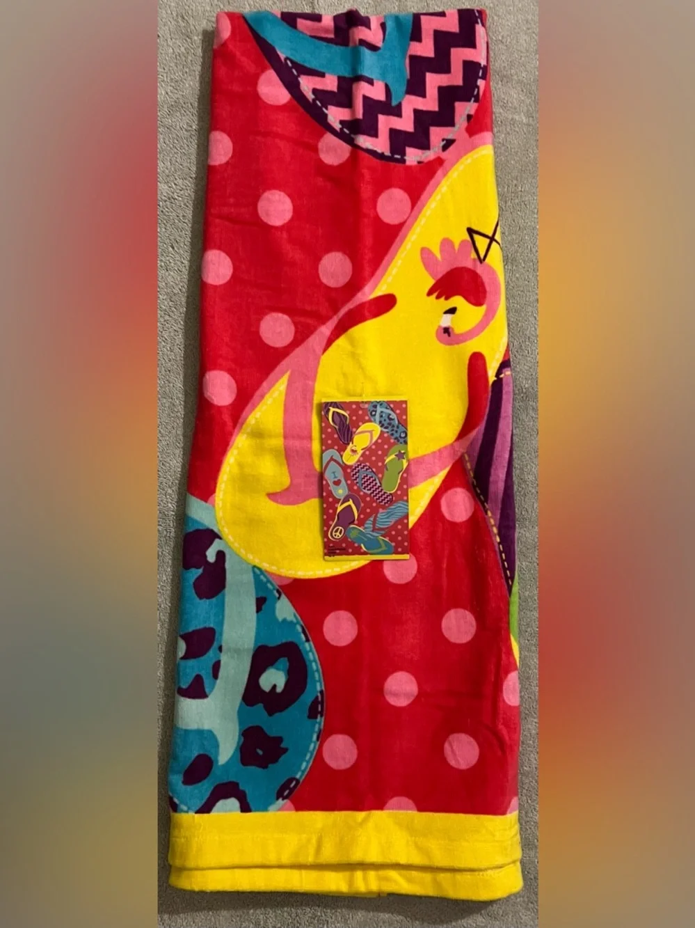 Jumping Beans Fun Colorful Flip Flops Beach Towel